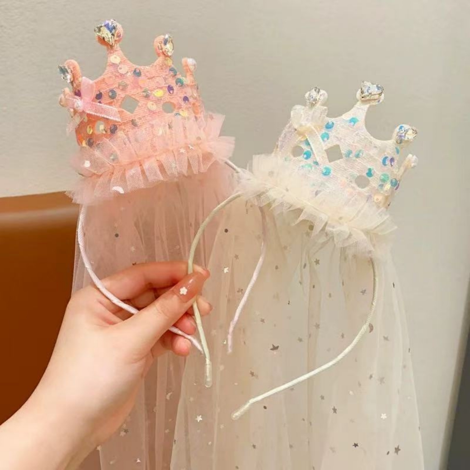 1PC Princess Crown Veil Headba - Philodendron Pink Princess recensie en prijs