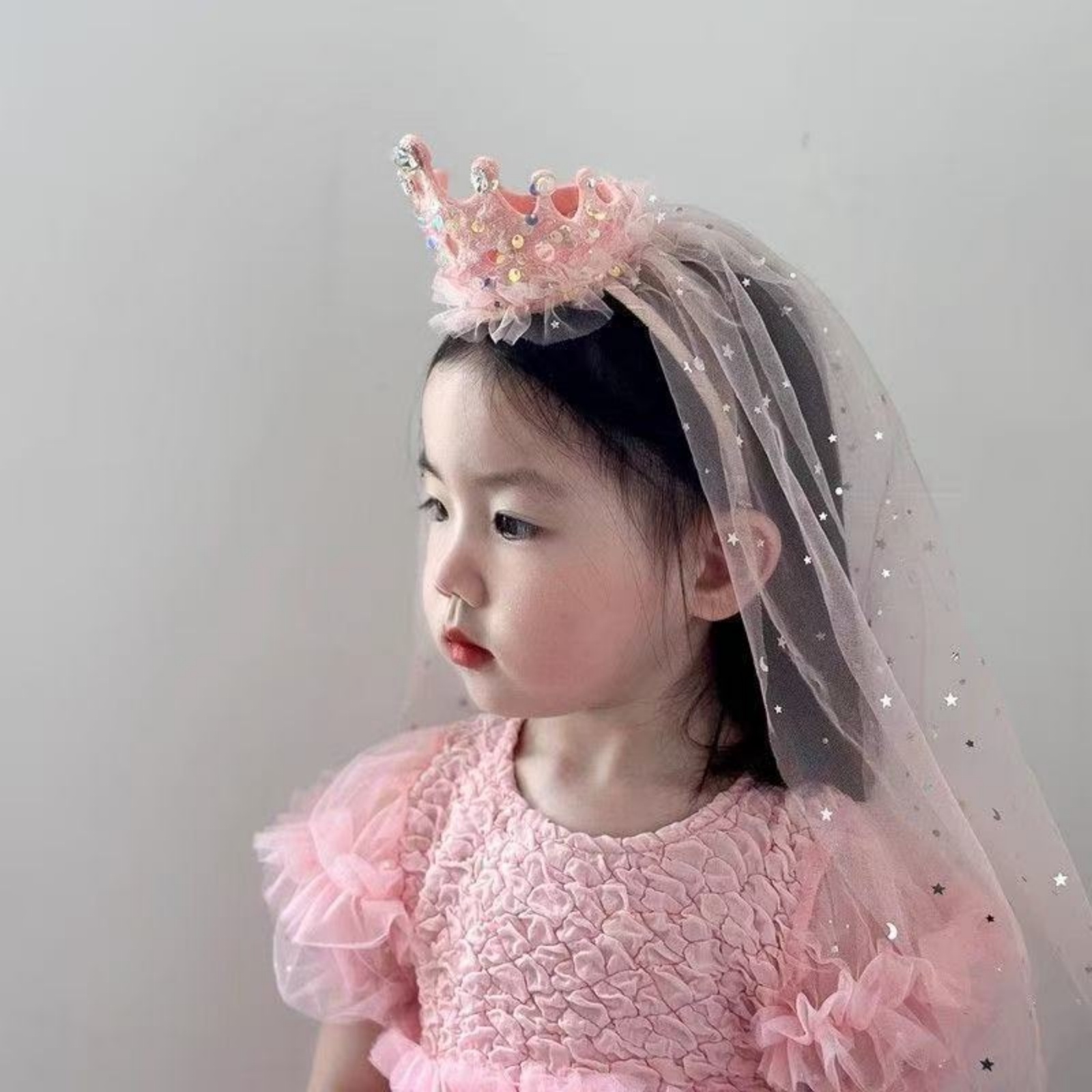 1PC Princess Crown Veil Headba - Philodendron Pink Princess recensie en prijs